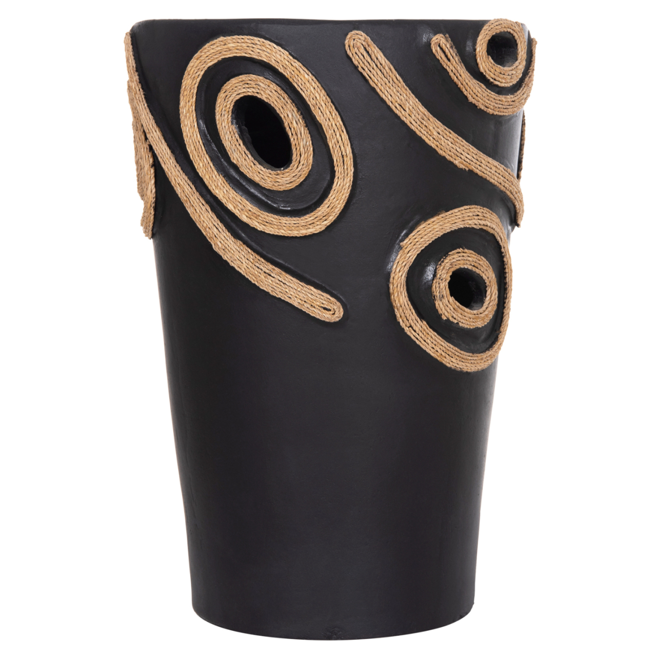 TABLE DECORATIVE VASE DEAN HM4677.01L TERRACOTA IN BLACK--Φ22x33Hcm. [7]