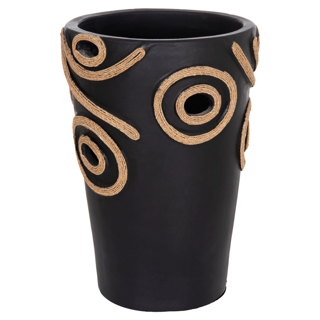 TABLE DECORATIVE VASE DEAN HM4677.01L TERRACOTA IN BLACK--Φ22x33Hcm. [3]