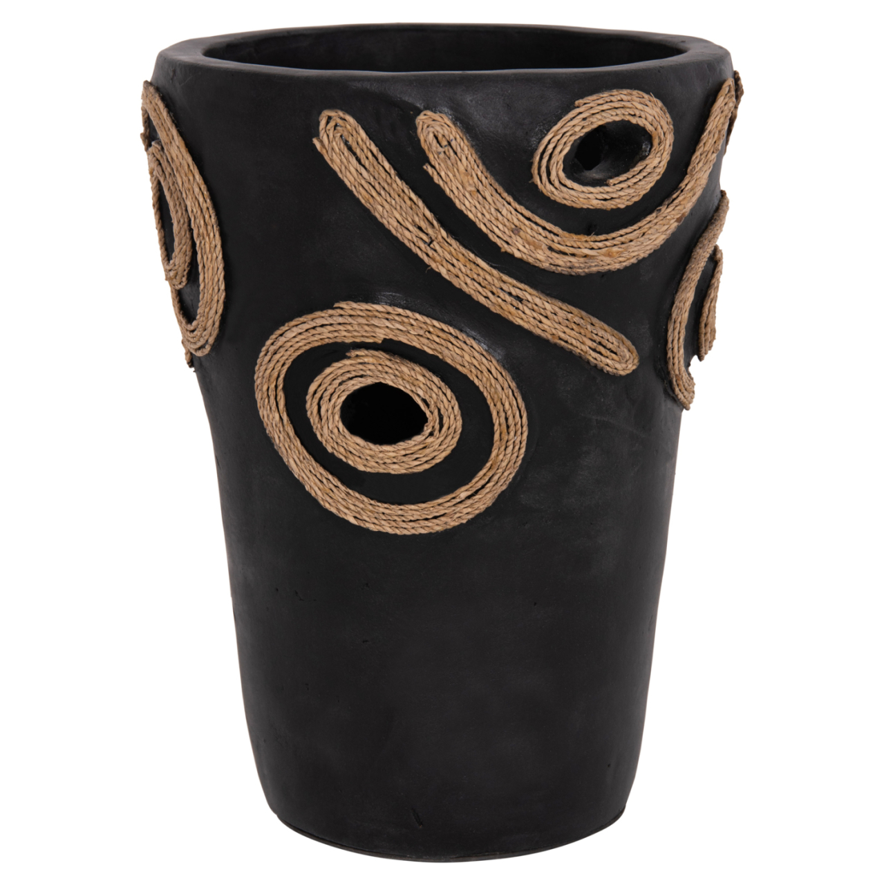 TABLE DECORATIVE VASE DEAN HM4677.01S TERRACOTA IN BLACK--Φ19x25Hcm. [4]