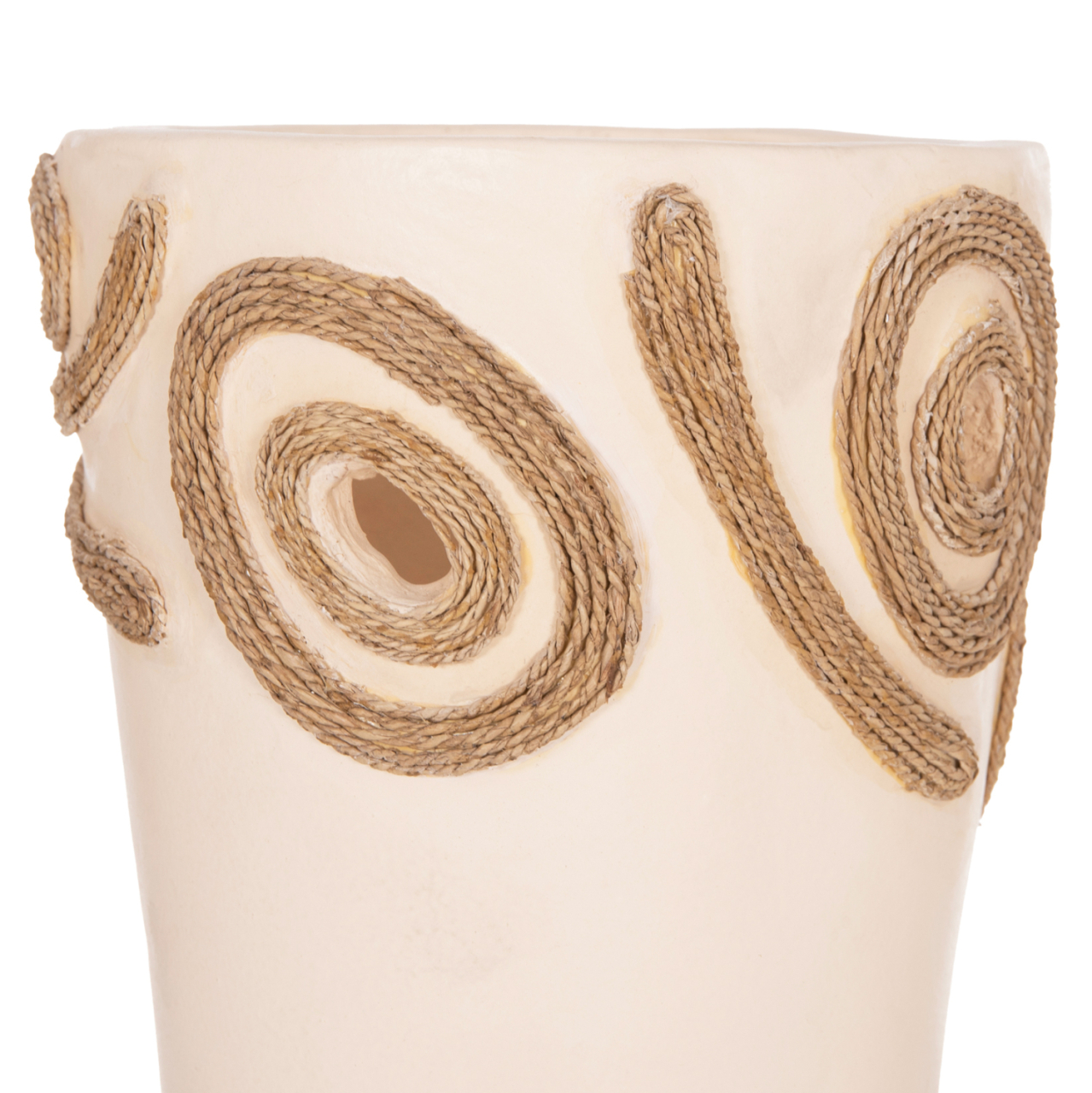 TABLE DECORATIVE VASE DEAN HM4677.02L TERRACOTA IN CREAM WHITE--Φ22x33Hcm. [4]