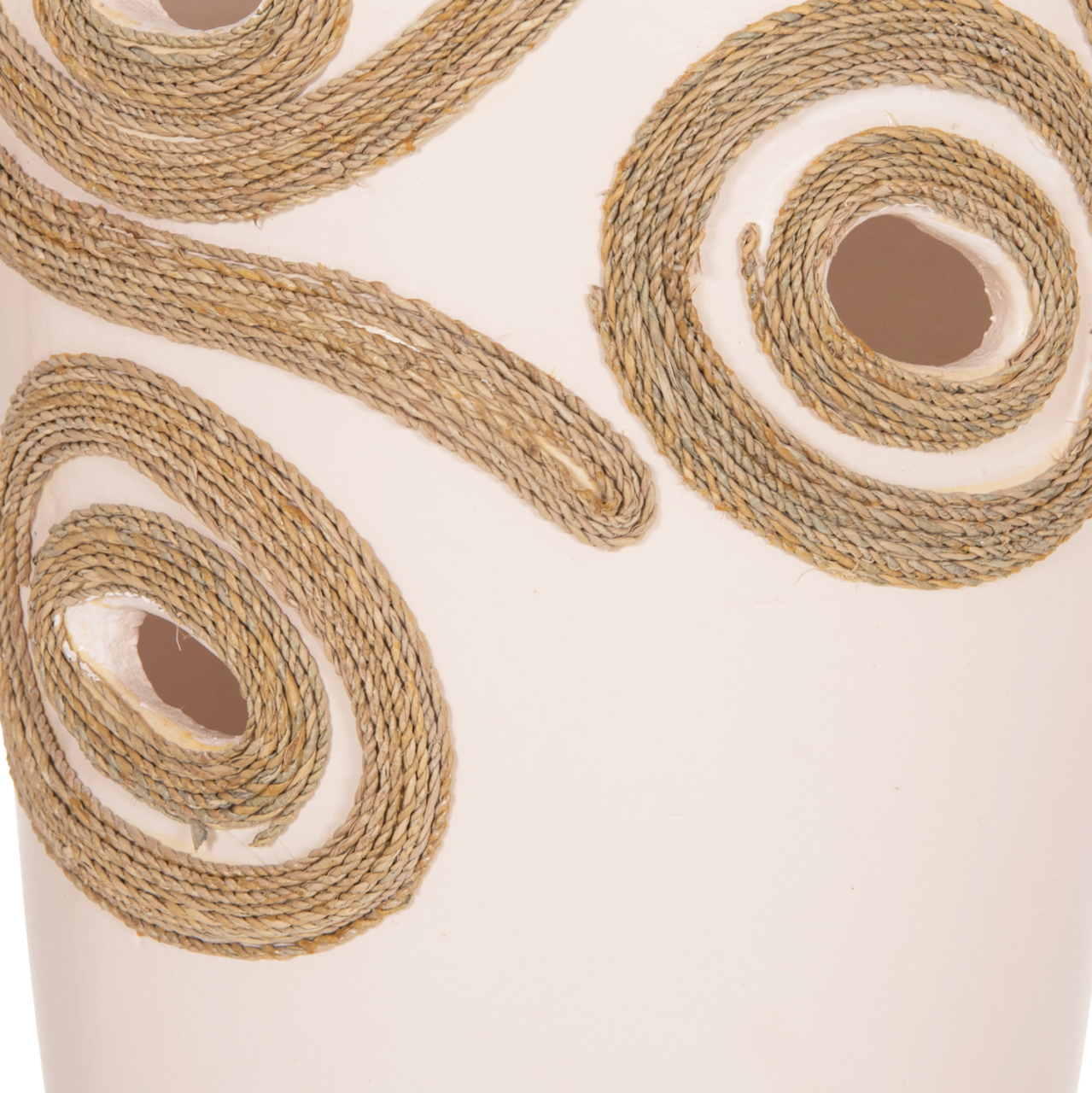 TABLE DECORATIVE VASE DEAN HM4677.02L TERRACOTA IN CREAM WHITE--Φ22x33Hcm. [8]