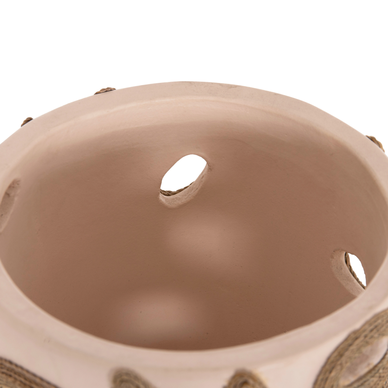 TABLE DECORATIVE VASE DEAN HM4677.02L TERRACOTA IN CREAM WHITE--Φ22x33Hcm. [10]