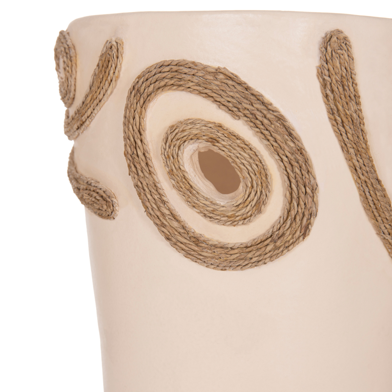 TABLE DECORATIVE VASE DEAN HM4677.02S TERRACOTA IN CREAM WHITE--Φ19x25Hcm. [8]