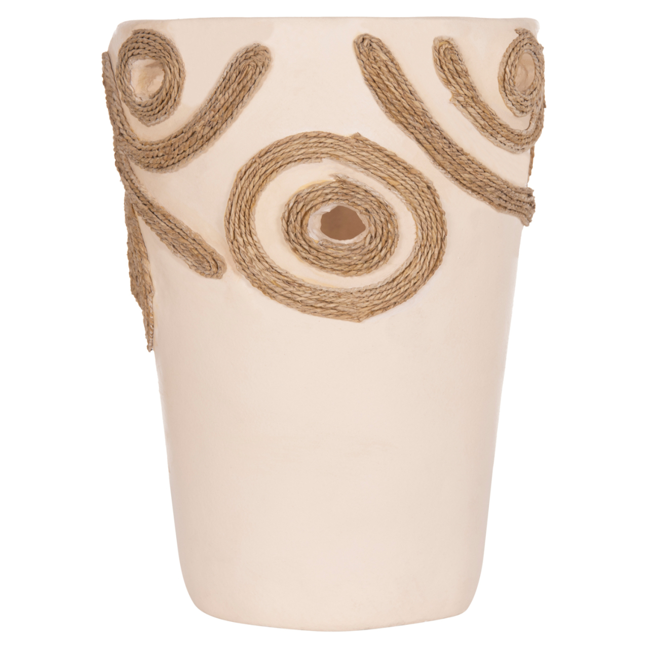 TABLE DECORATIVE VASE DEAN HM4677.02S TERRACOTA IN CREAM WHITE--Φ19x25Hcm. [7]