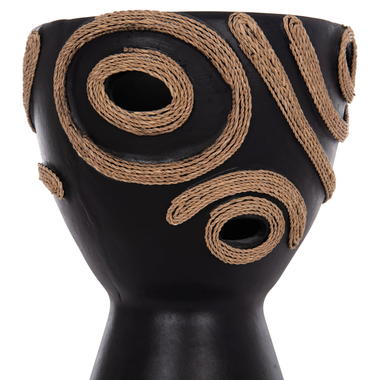 TABLE DECORATIVE VASE DEAN HM4678.01 TERRACOTA IN BLACK-Φ25x28Hcm. [4]
