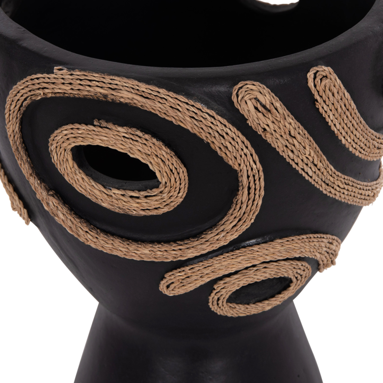 TABLE DECORATIVE VASE DEAN HM4678.01 TERRACOTA IN BLACK-Φ25x28Hcm. [9]