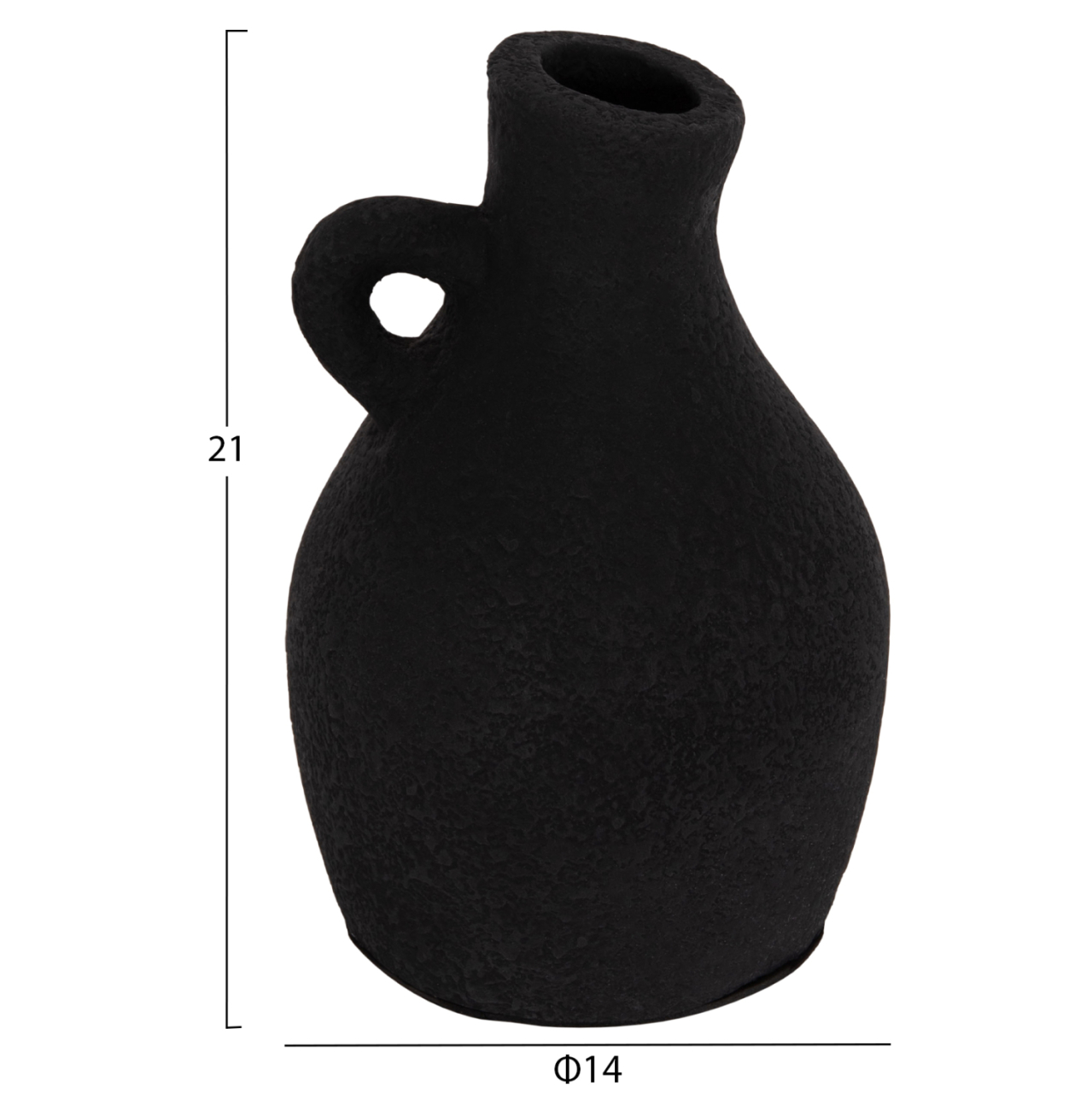 TABLE DECORATIVE VASE DECANT HM4667.01L TERRACOTA IN BLACK--Φ14x21Hcm. [2]