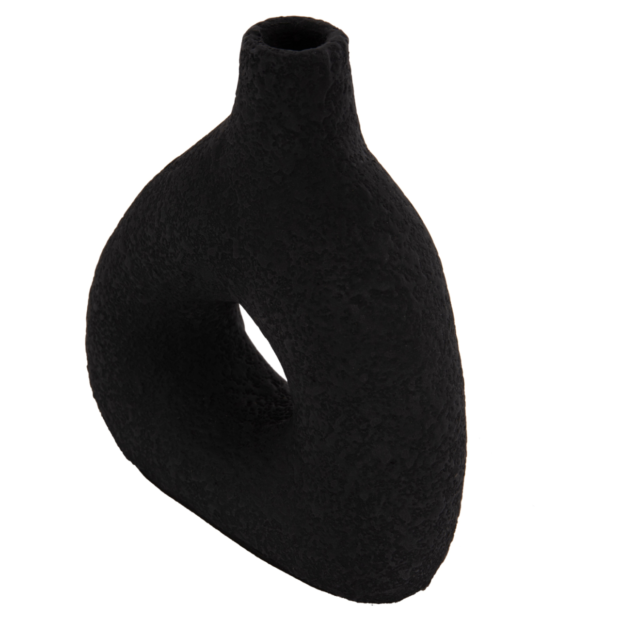 TABLE DECORATIVE VASE DECANT HM4667.01M TERRACOTA IN BLACK--17x6.5x20Hcm. [9]