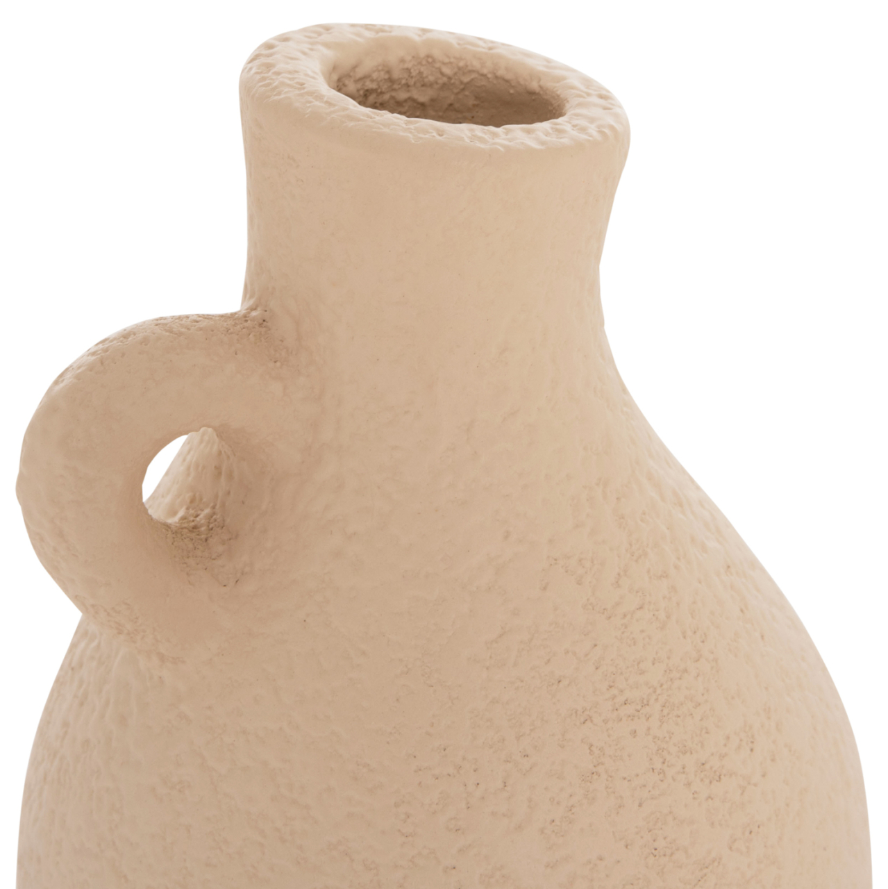 TABLE DECORATIVE VASE DECANT HM4667.02L TERRACOTA IN CREAM WHITE--Φ14x21Hcm. [5]
