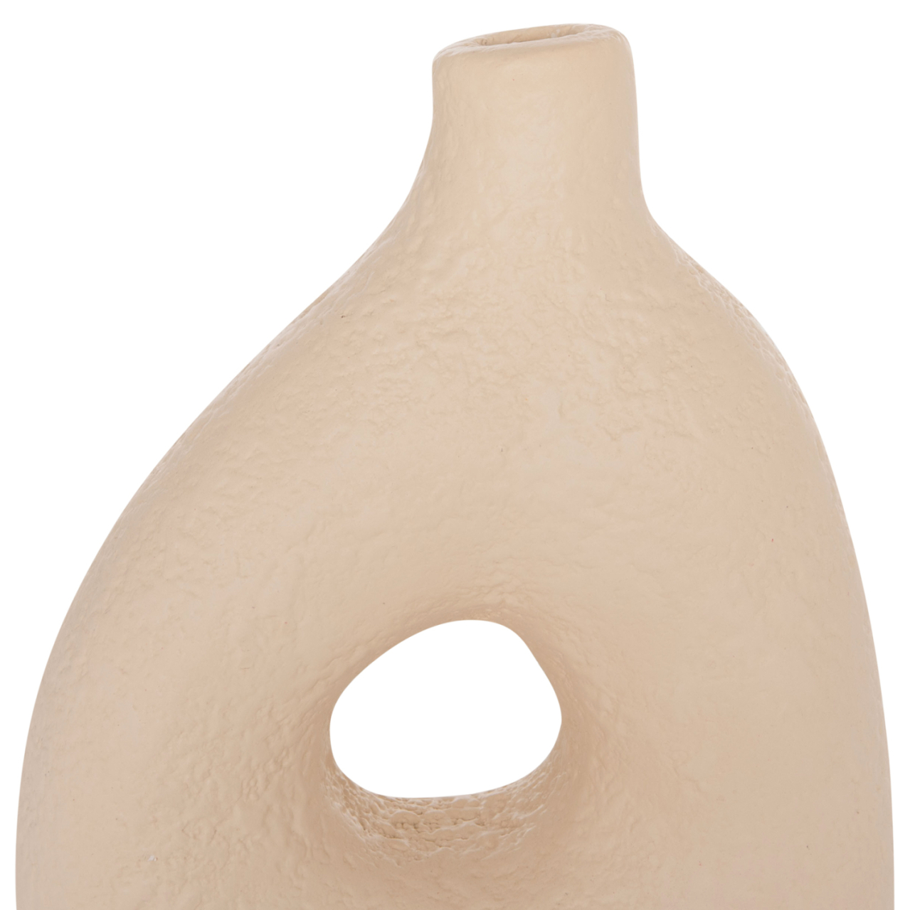 TABLE DECORATIVE VASE DECANT HM4667.02M TERRACOTA IN CREAM WHITE--17x6.5x20Hcm. [8]