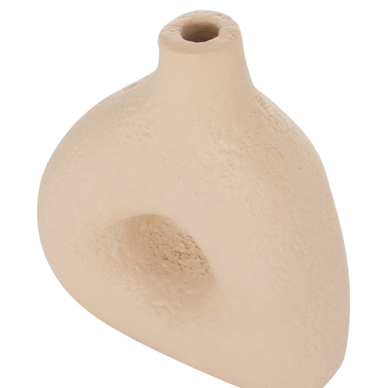 TABLE DECORATIVE VASE DECANT HM4667.02M TERRACOTA IN CREAM WHITE--17x6.5x20Hcm. [6]