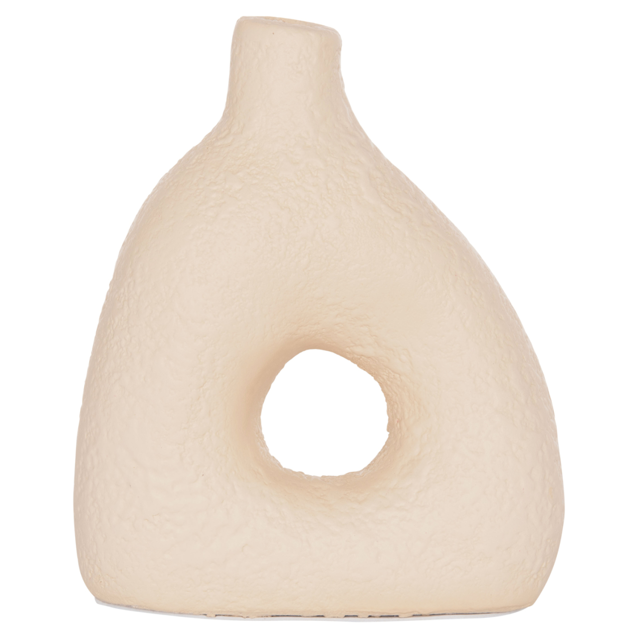 TABLE DECORATIVE VASE DECANT HM4667.02M TERRACOTA IN CREAM WHITE--17x6.5x20Hcm. [3]