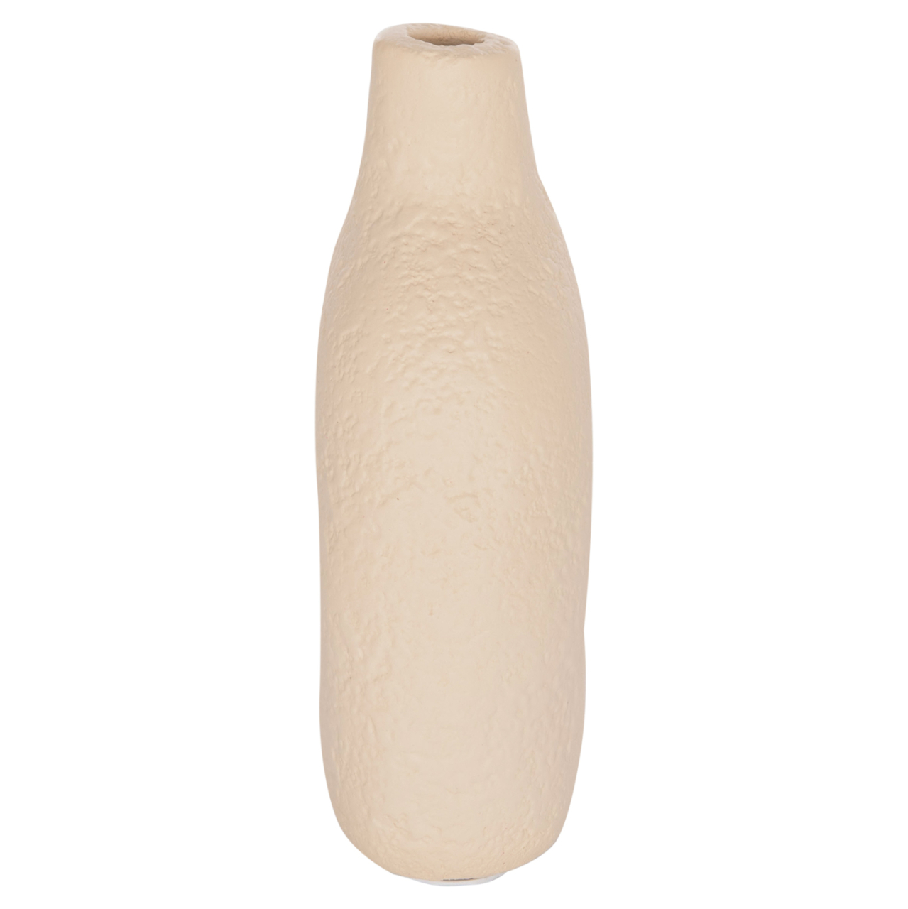 TABLE DECORATIVE VASE DECANT HM4667.02M TERRACOTA IN CREAM WHITE--17x6.5x20Hcm. [4]