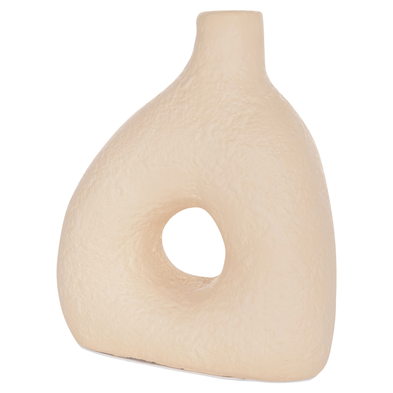 TABLE DECORATIVE VASE DECANT HM4667.02M TERRACOTA IN CREAM WHITE--17x6.5x20Hcm. [5]