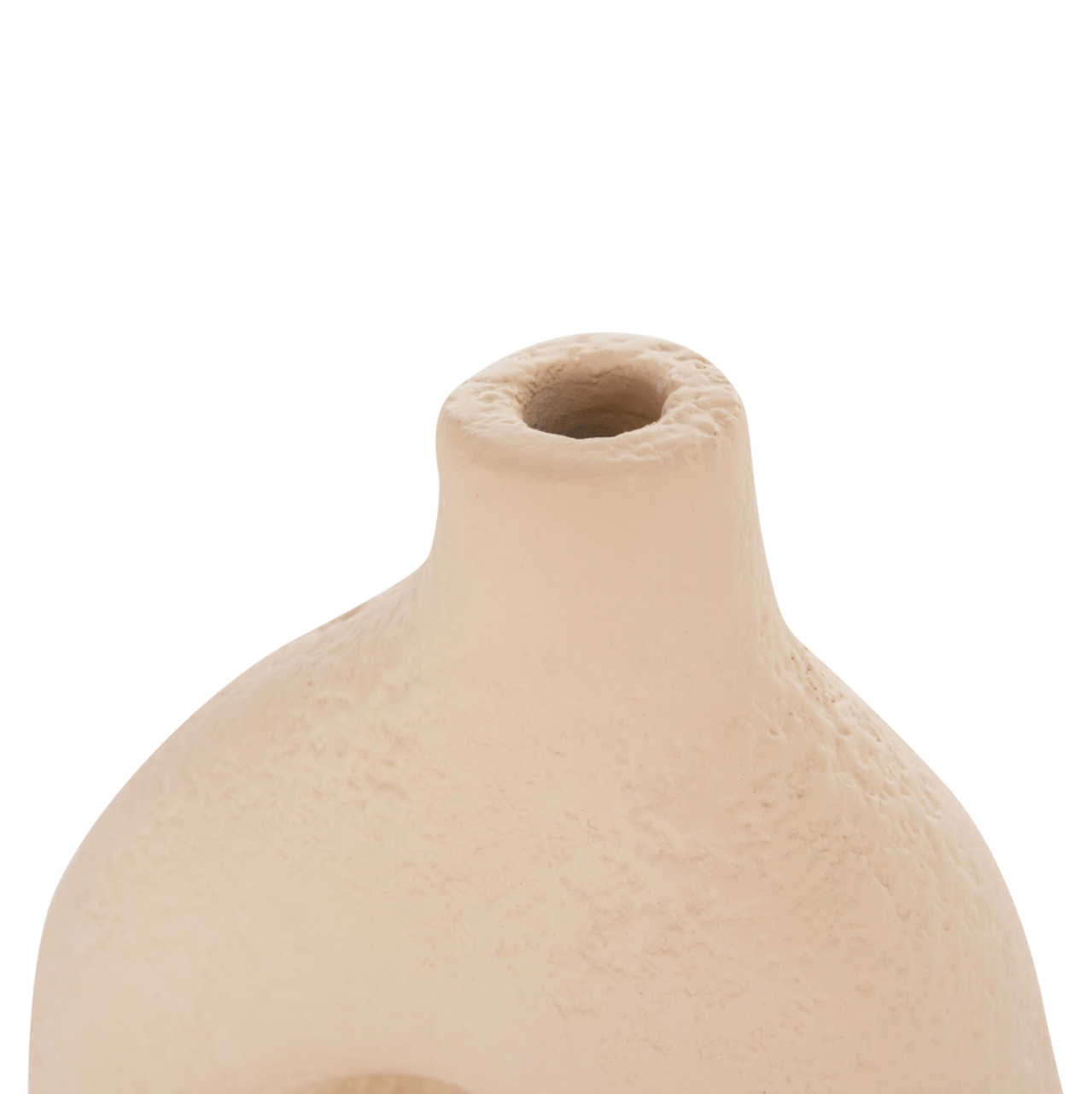 TABLE DECORATIVE VASE DECANT HM4667.02M TERRACOTA IN CREAM WHITE--17x6.5x20Hcm. [7]