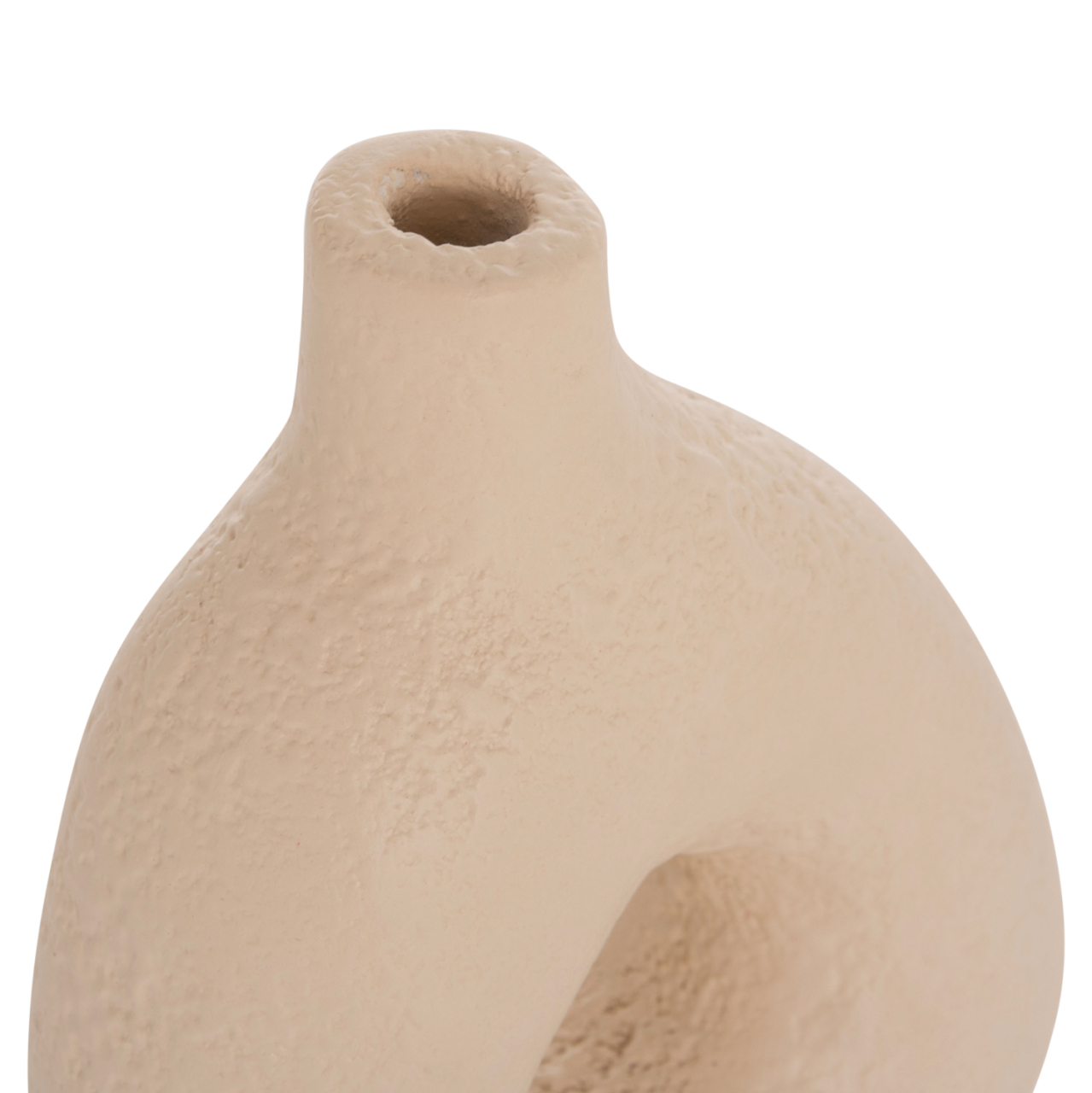 TABLE DECORATIVE VASE DECANT HM4667.02M TERRACOTA IN CREAM WHITE--17x6.5x20Hcm. [10]
