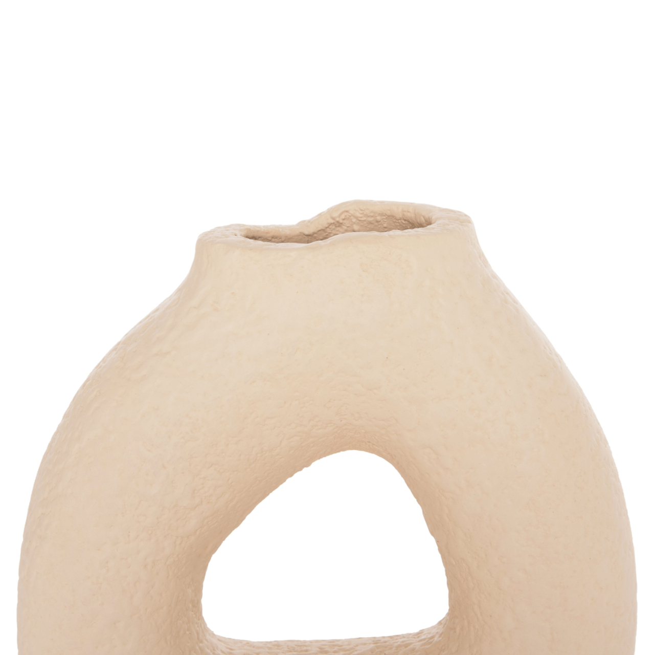 TABLE DECORATIVE VASE DECANT HM4667.02S TERRACOTA IN CREAM WHITE--17.5x6.5x17Hcm. [8]