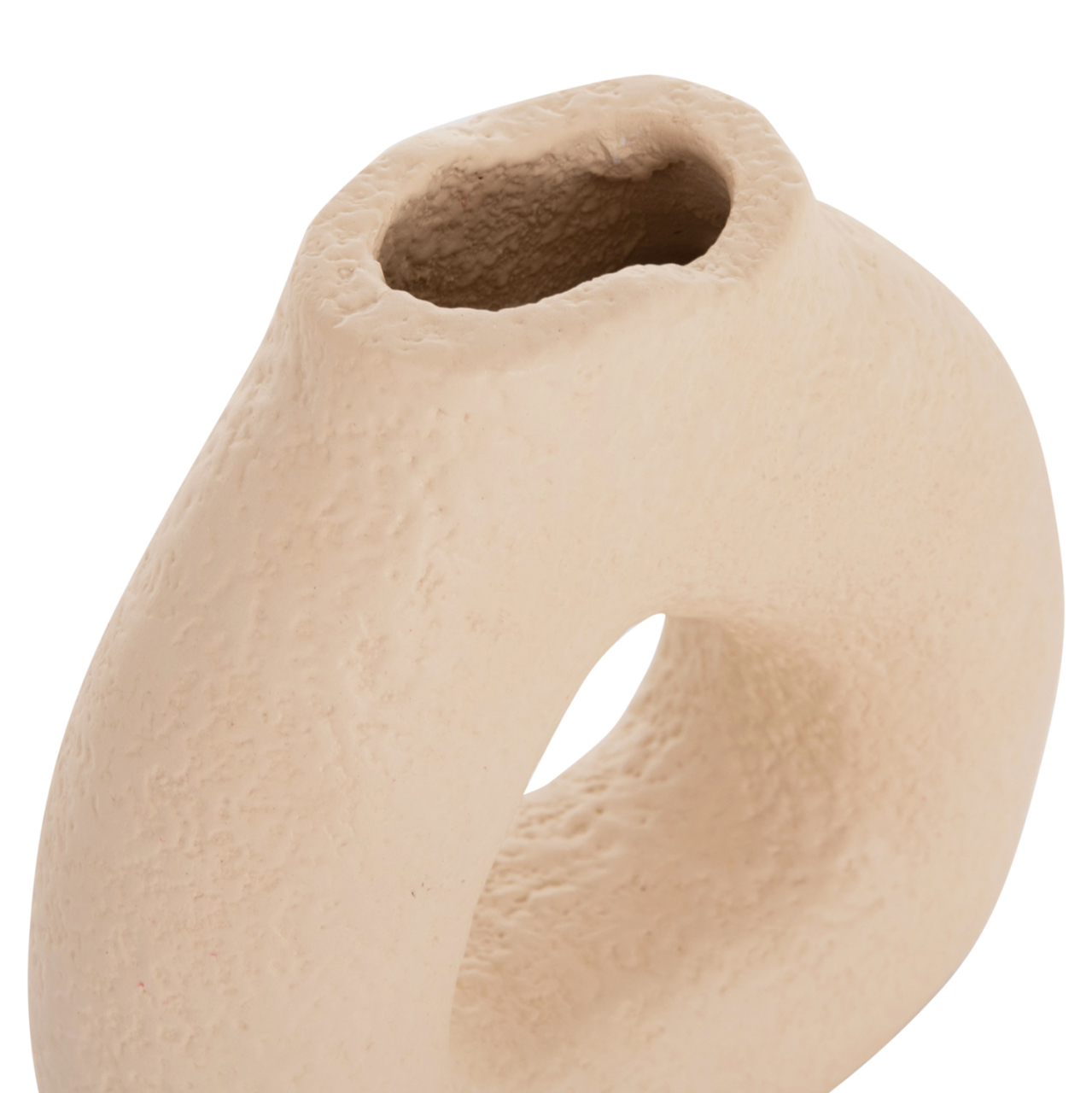 TABLE DECORATIVE VASE DECANT HM4667.02S TERRACOTA IN CREAM WHITE--17.5x6.5x17Hcm. [7]