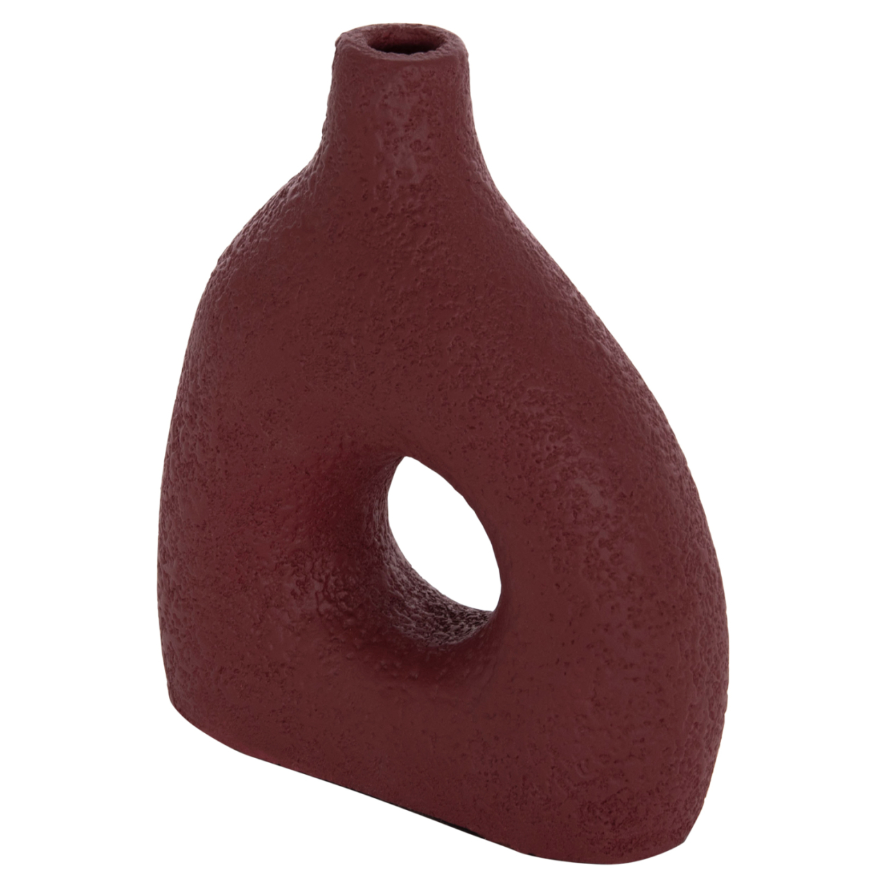 TABLE DECORATIVE VASE DECANT HM4667.06M TERRACOTA IN MAROON RED--17x6.5x20Hcm. [5]