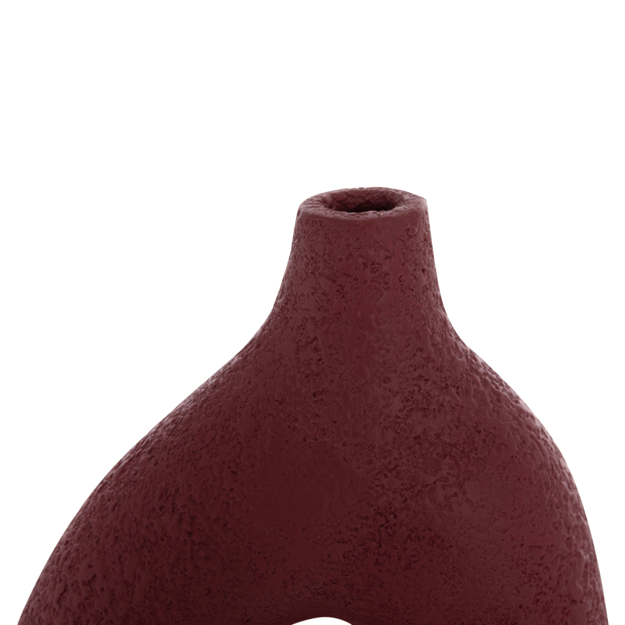 TABLE DECORATIVE VASE DECANT HM4667.06M TERRACOTA IN MAROON RED--17x6.5x20Hcm. [6]