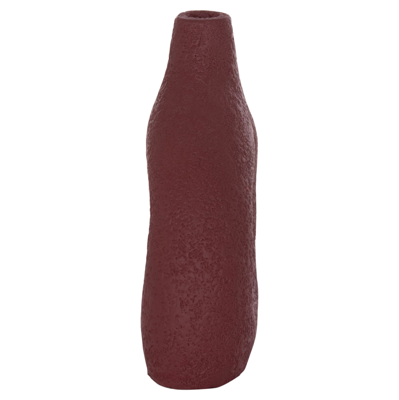 TABLE DECORATIVE VASE DECANT HM4667.06M TERRACOTA IN MAROON RED--17x6.5x20Hcm. [4]