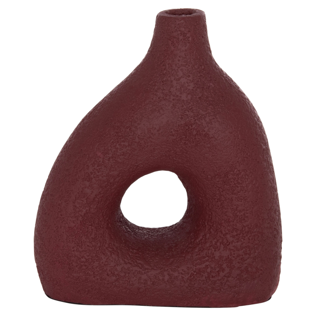 TABLE DECORATIVE VASE DECANT HM4667.06M TERRACOTA IN MAROON RED--17x6.5x20Hcm. [3]
