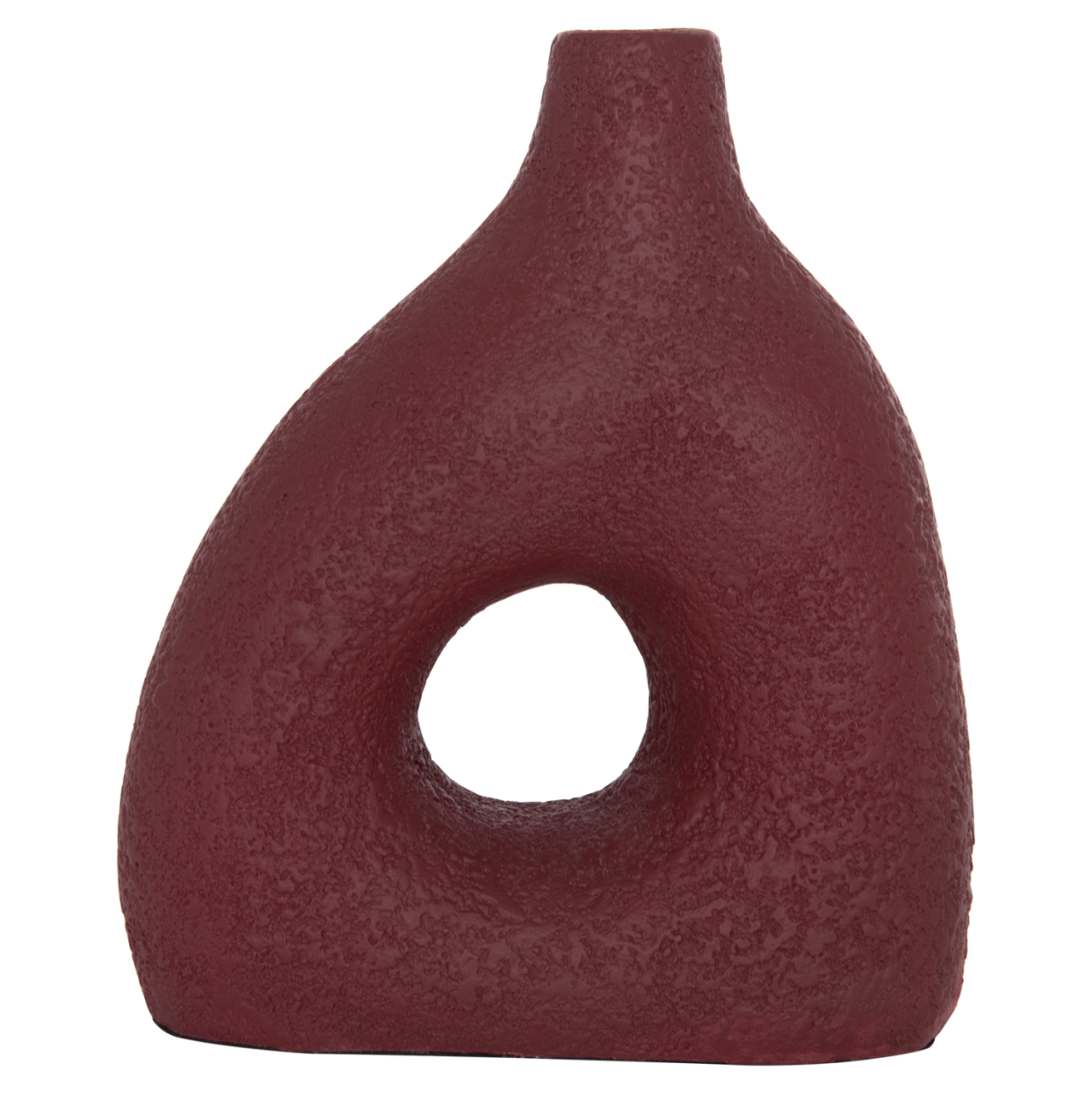 TABLE DECORATIVE VASE DECANT HM4667.06M TERRACOTA IN MAROON RED--17x6.5x20Hcm. [8]