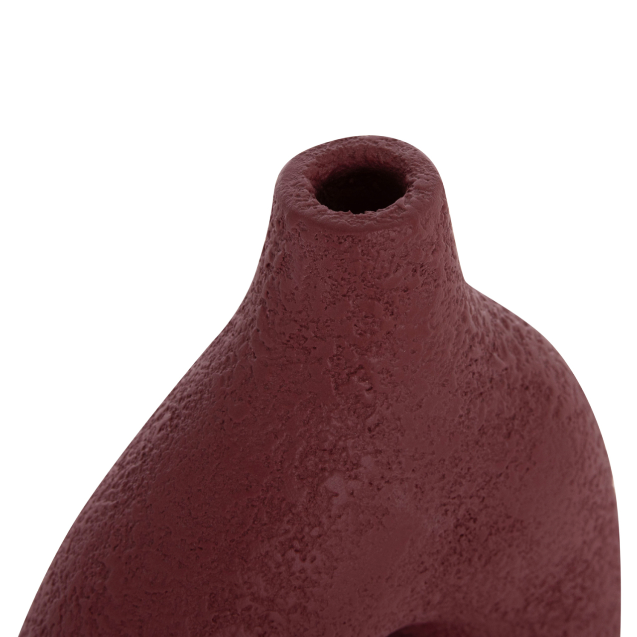TABLE DECORATIVE VASE DECANT HM4667.06M TERRACOTA IN MAROON RED--17x6.5x20Hcm. [9]