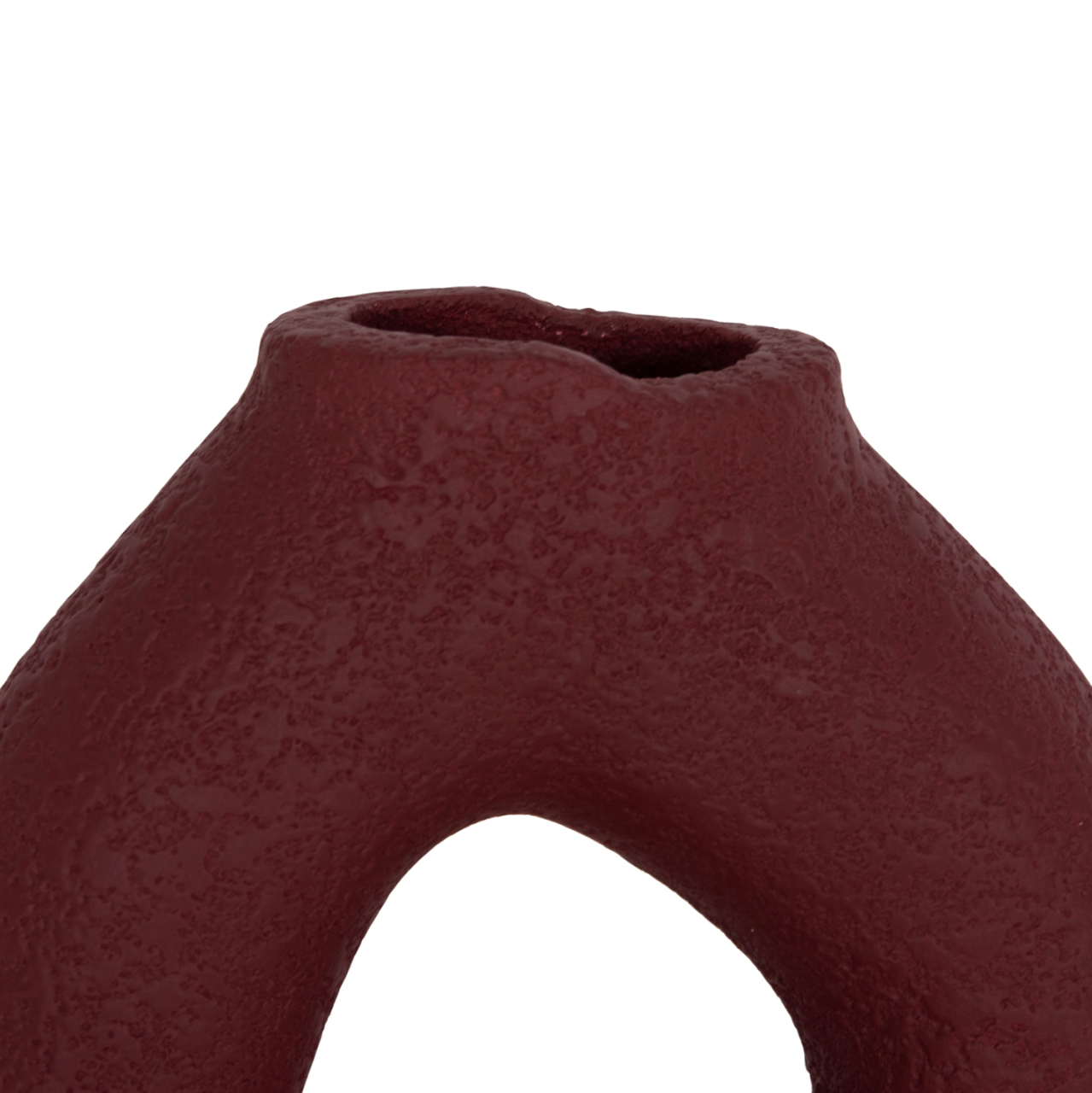 TABLE DECORATIVE VASE DECANT HM4667.06S TERRACOTA IN MAROON RED--17.5x6.5x17Hcm. [6]
