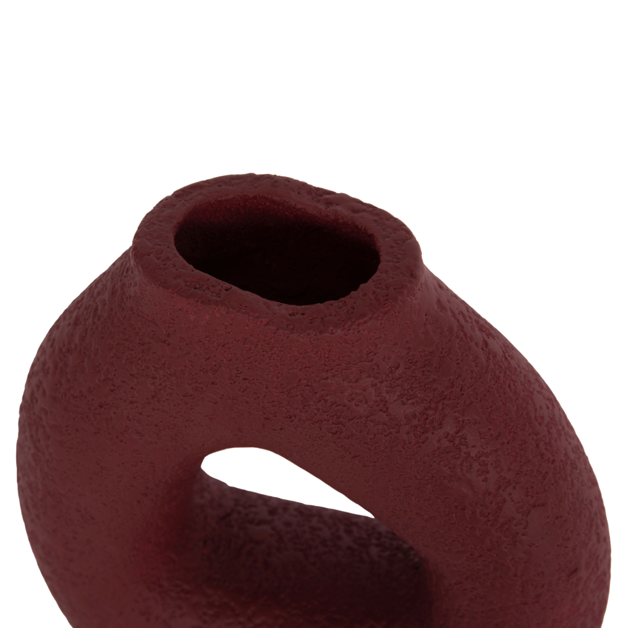 TABLE DECORATIVE VASE DECANT HM4667.06S TERRACOTA IN MAROON RED--17.5x6.5x17Hcm. [9]