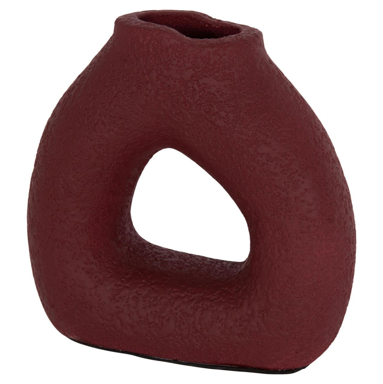 TABLE DECORATIVE VASE DECANT HM4667.06S TERRACOTA IN MAROON RED--17.5x6.5x17Hcm. [8]