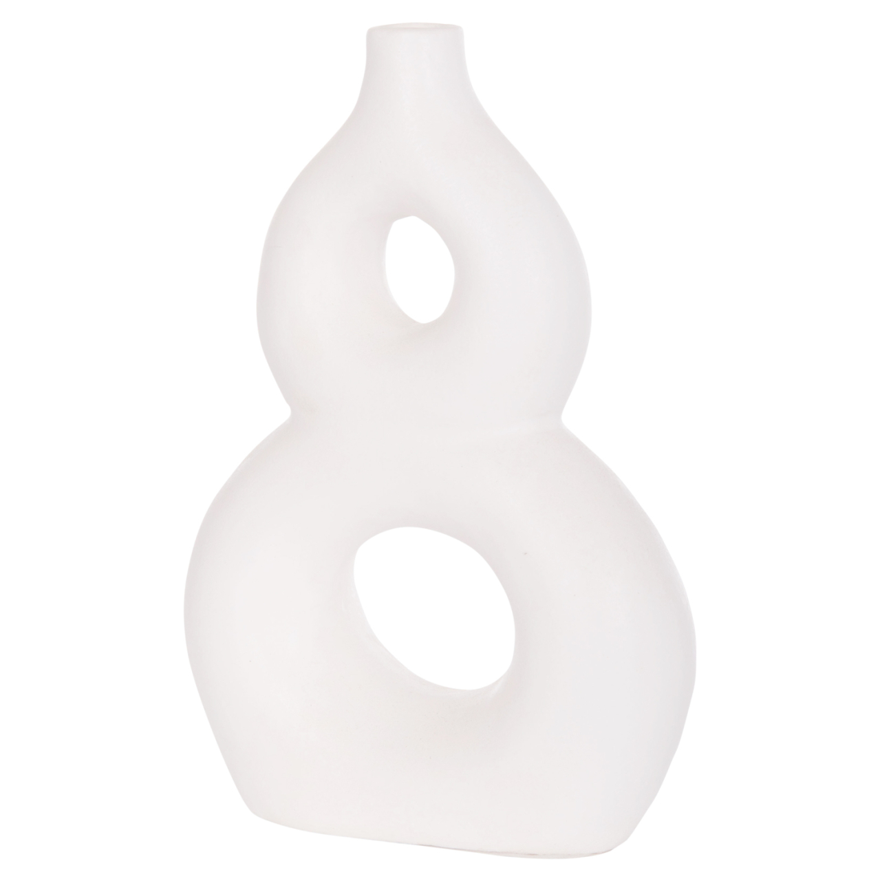 TABLE DECORATIVE VASE FIORIN HM4666.02S TERRACOTA IN WHITE--21x7.5x31Hcm. [7]