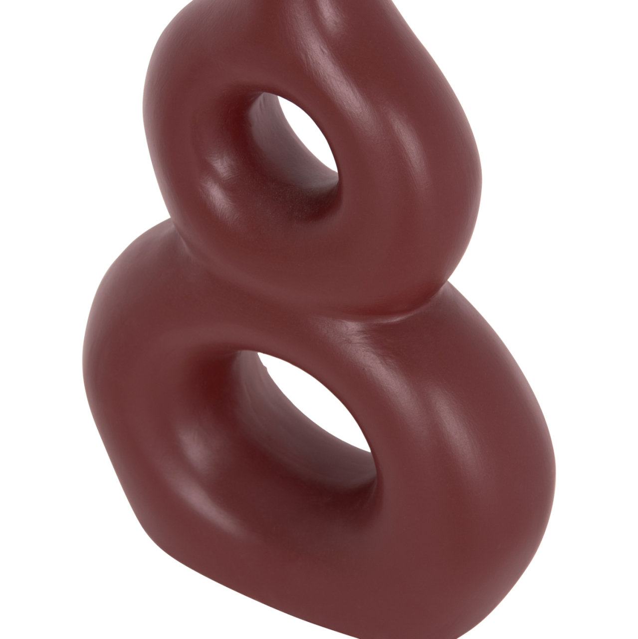 TABLE DECORATIVE VASE FIORIN HM4666.03S TERRACOTA IN MAROON RED--21x7.5x31Hcm. [10]