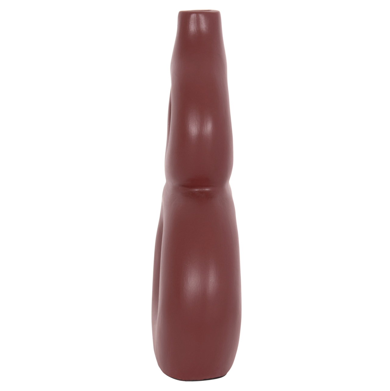 TABLE DECORATIVE VASE FIORIN HM4666.03S TERRACOTA IN MAROON RED--21x7.5x31Hcm. [5]