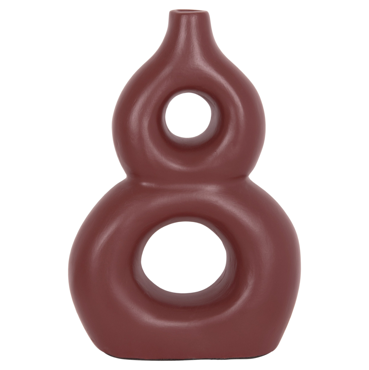 TABLE DECORATIVE VASE FIORIN HM4666.03S TERRACOTA IN MAROON RED--21x7.5x31Hcm. [3]