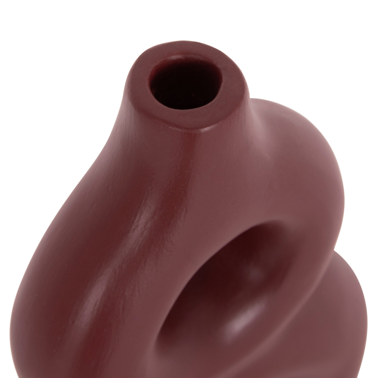 TABLE DECORATIVE VASE FIORIN HM4666.03S TERRACOTA IN MAROON RED--21x7.5x31Hcm. [9]