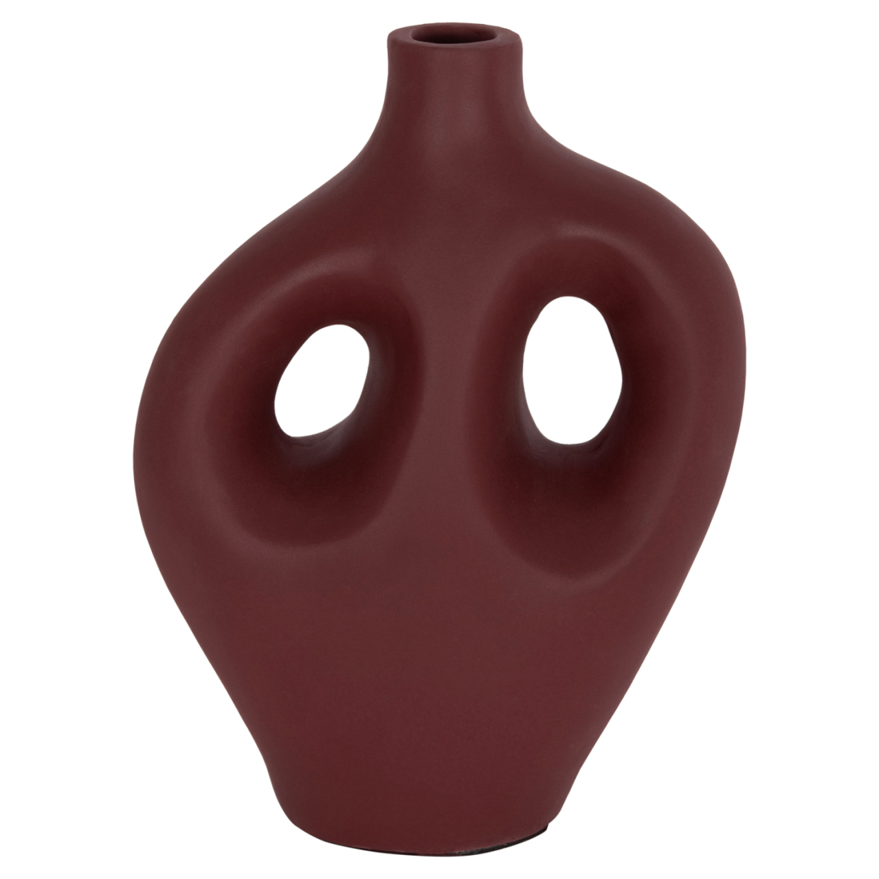 TABLE DECORATIVE VASE FLIKER HM4666.03L TERRACOTA IN MAROON RED--22.5x12x30Hcm. [3]