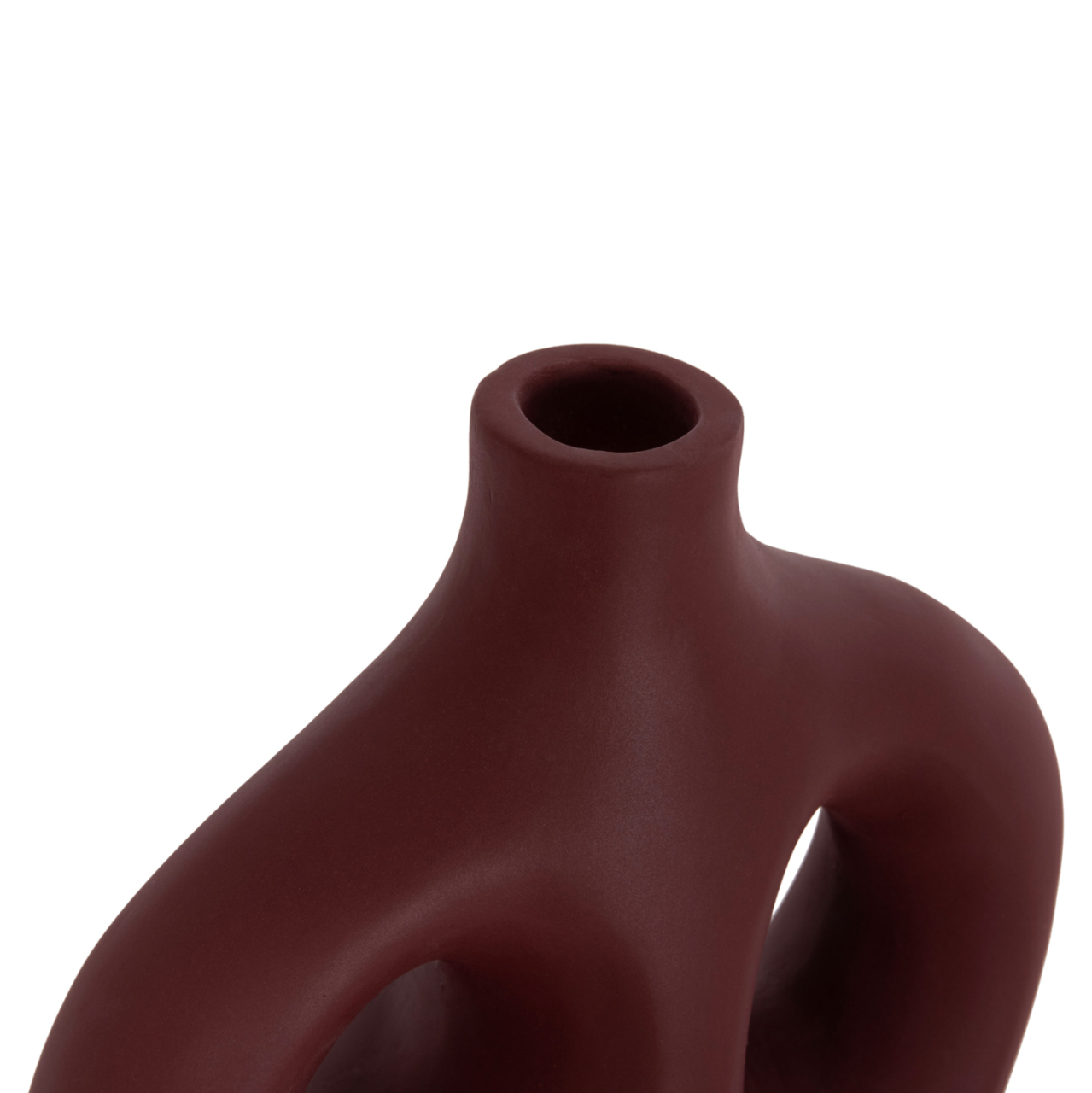 TABLE DECORATIVE VASE FLIKER HM4666.03L TERRACOTA IN MAROON RED--22.5x12x30Hcm. [10]
