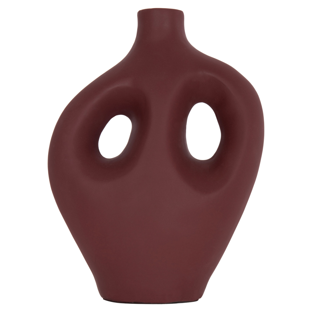 TABLE DECORATIVE VASE FLIKER HM4666.03L TERRACOTA IN MAROON RED--22.5x12x30Hcm. [6]