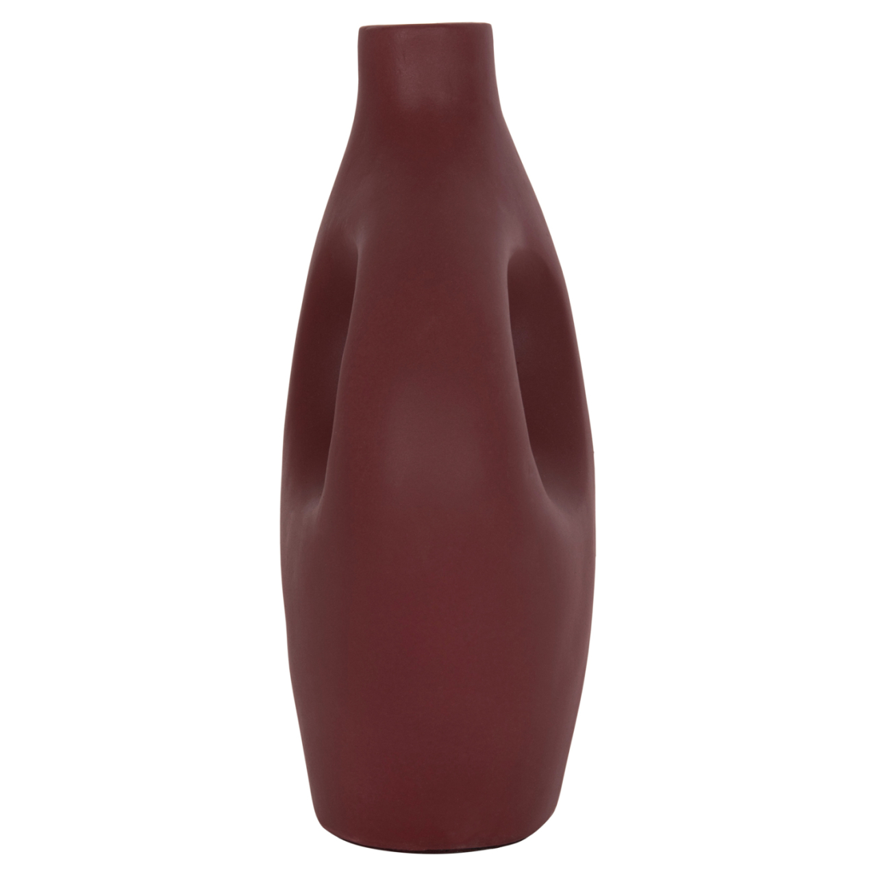 TABLE DECORATIVE VASE FLIKER HM4666.03L TERRACOTA IN MAROON RED--22.5x12x30Hcm. [8]