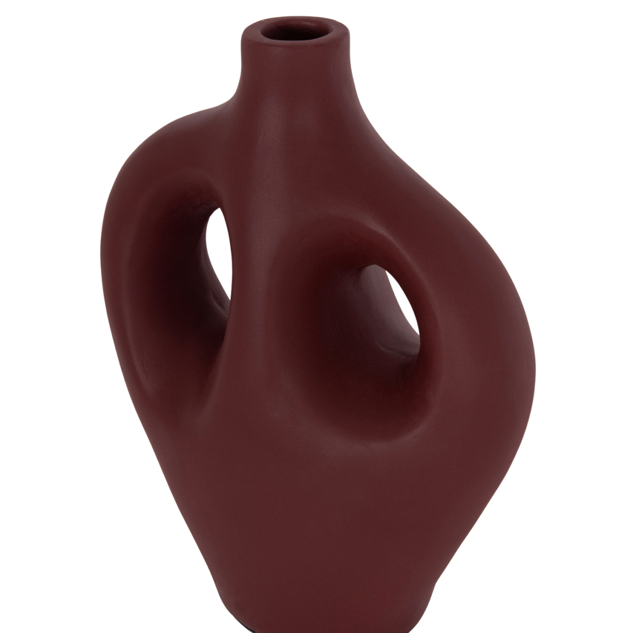 TABLE DECORATIVE VASE FLIKER HM4666.03L TERRACOTA IN MAROON RED--22.5x12x30Hcm. [9]