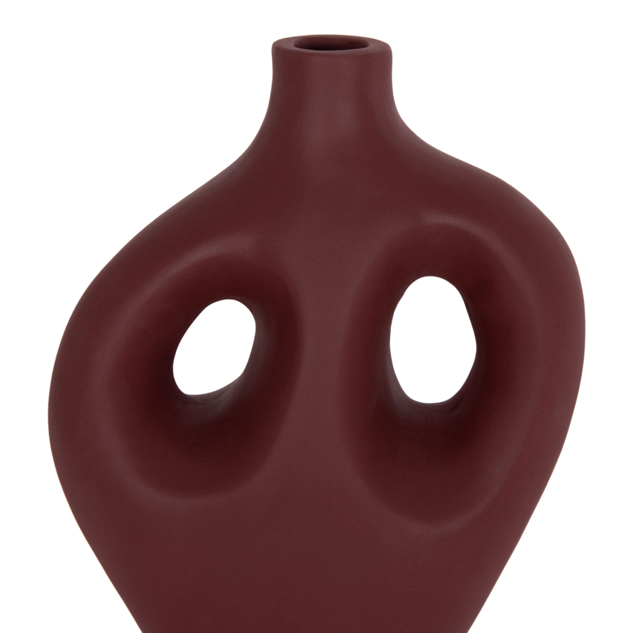 TABLE DECORATIVE VASE FLIKER HM4666.03L TERRACOTA IN MAROON RED--22.5x12x30Hcm. [4]