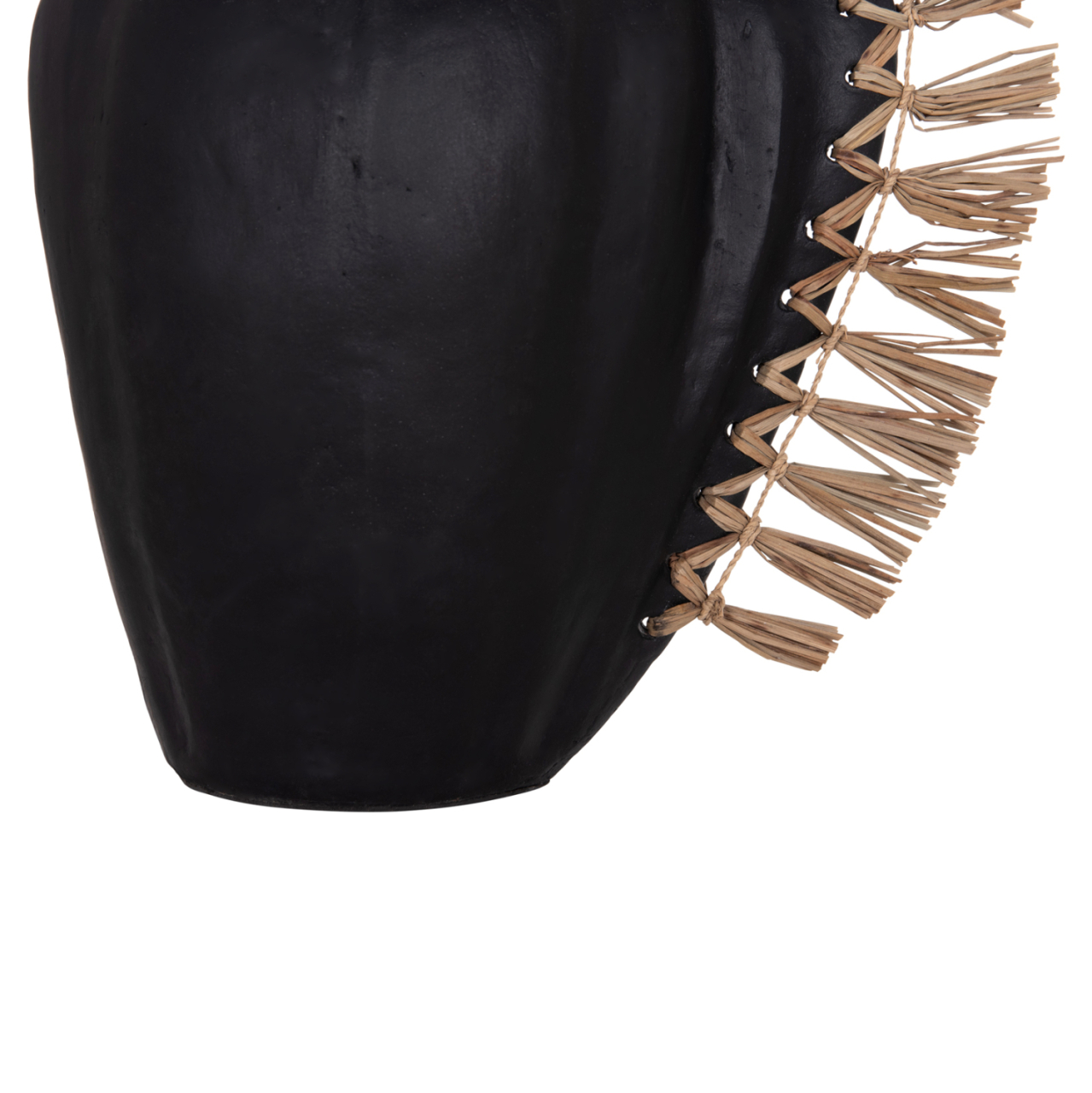 TABLE DECORATIVE VASE JEBB HM4689.01 TERRACOTA IN BLACK and GRASS--32x15x33Hcm. [5]