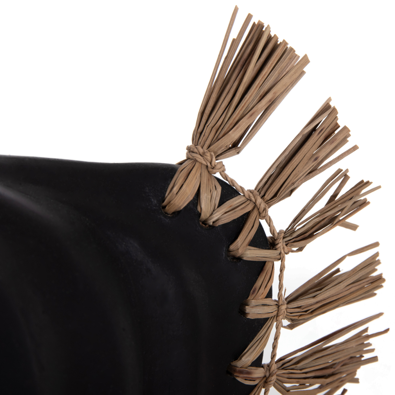 TABLE DECORATIVE VASE JEBB HM4689.01 TERRACOTA IN BLACK and GRASS--32x15x33Hcm. [9]