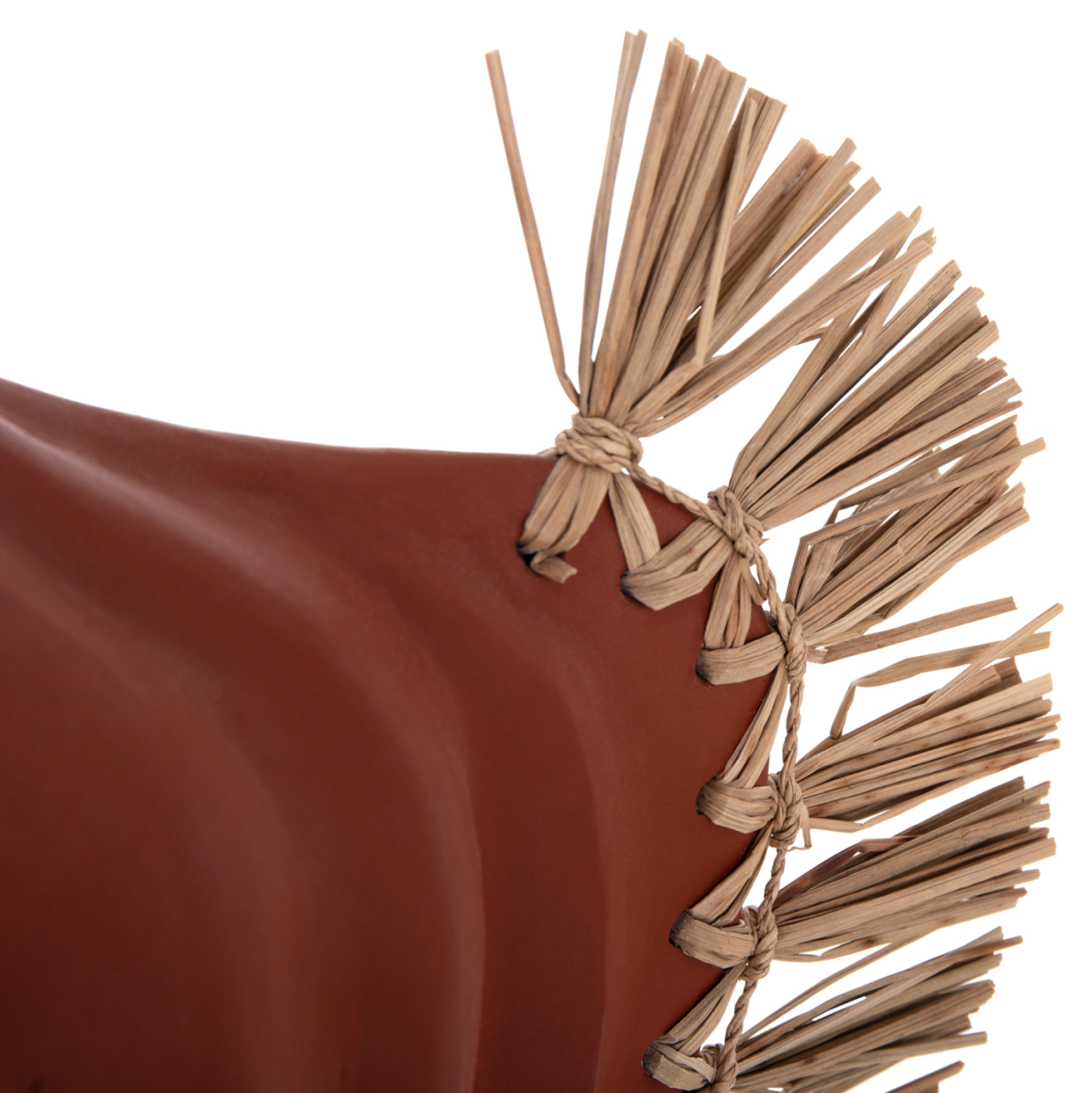 TABLE DECORATIVE VASE JEBB HM4689.08 TERRACOTA IN NATURAL and GRASS--32x15x33Hcm. [9]