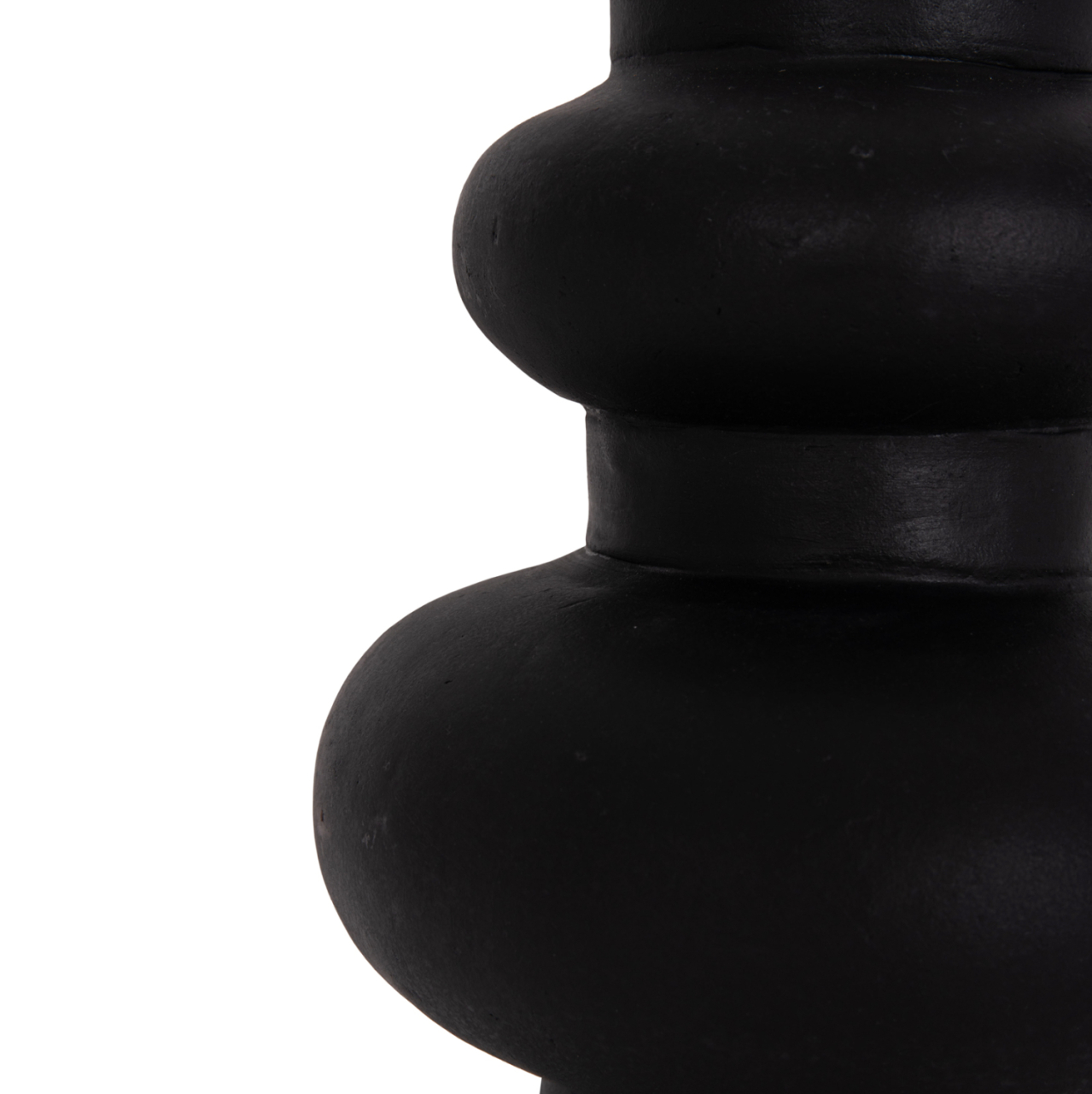 TABLE DECORATIVE VASE LEMA HM4664.01M TERRACOTA IN BLACK--Φ22x29Hcm. [8]