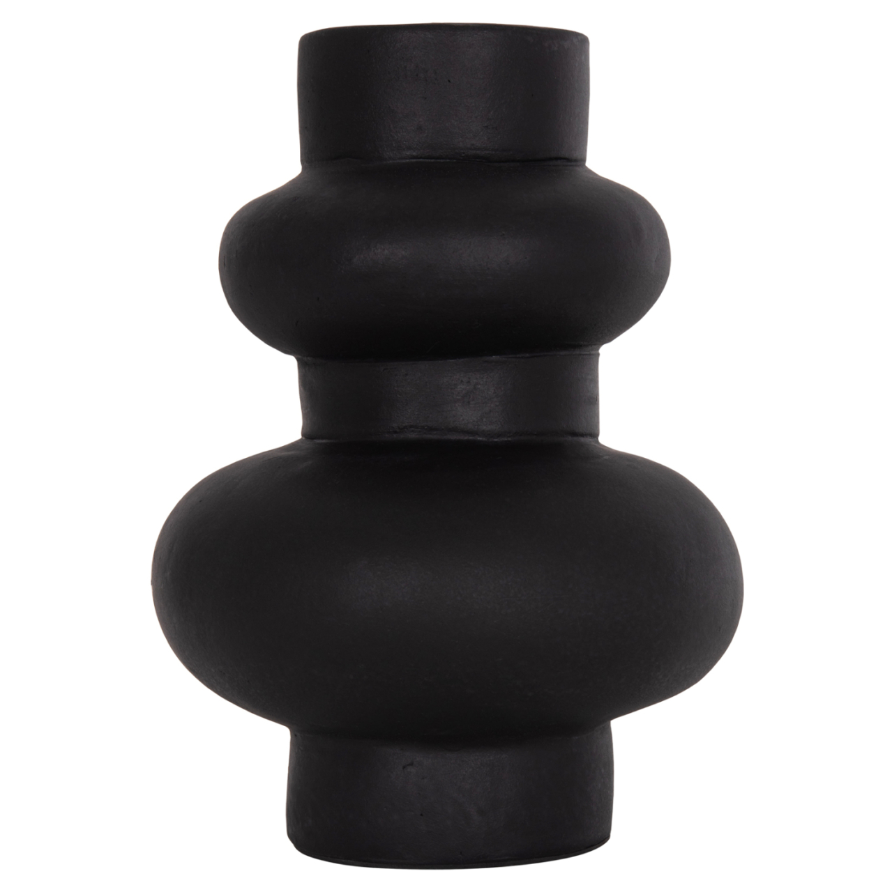 TABLE DECORATIVE VASE LEMA HM4664.01M TERRACOTA IN BLACK--Φ22x29Hcm. [3]