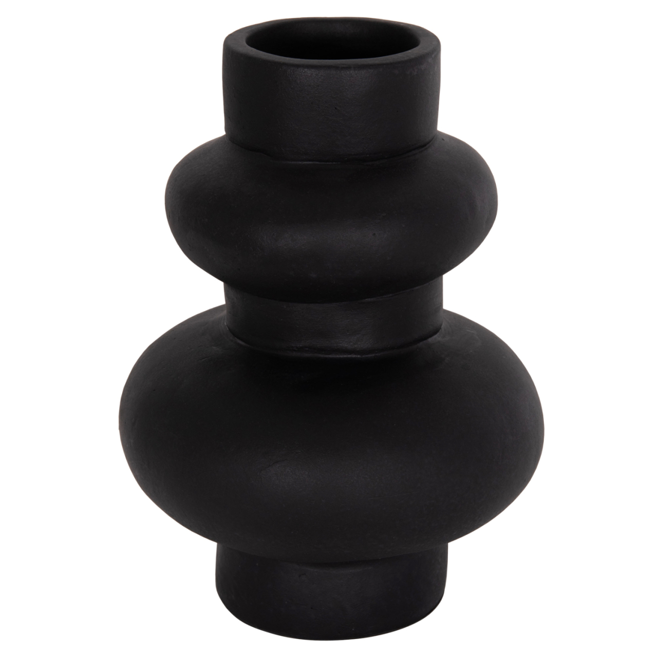 TABLE DECORATIVE VASE LEMA HM4664.01M TERRACOTA IN BLACK--Φ22x29Hcm. [10]