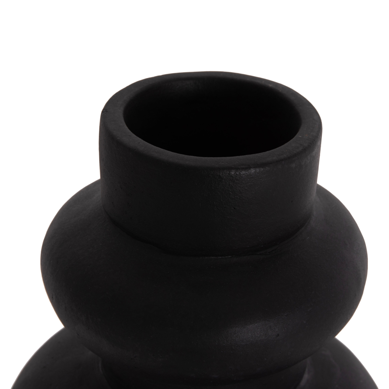 TABLE DECORATIVE VASE LEMA HM4664.01M TERRACOTA IN BLACK--Φ22x29Hcm. [4]