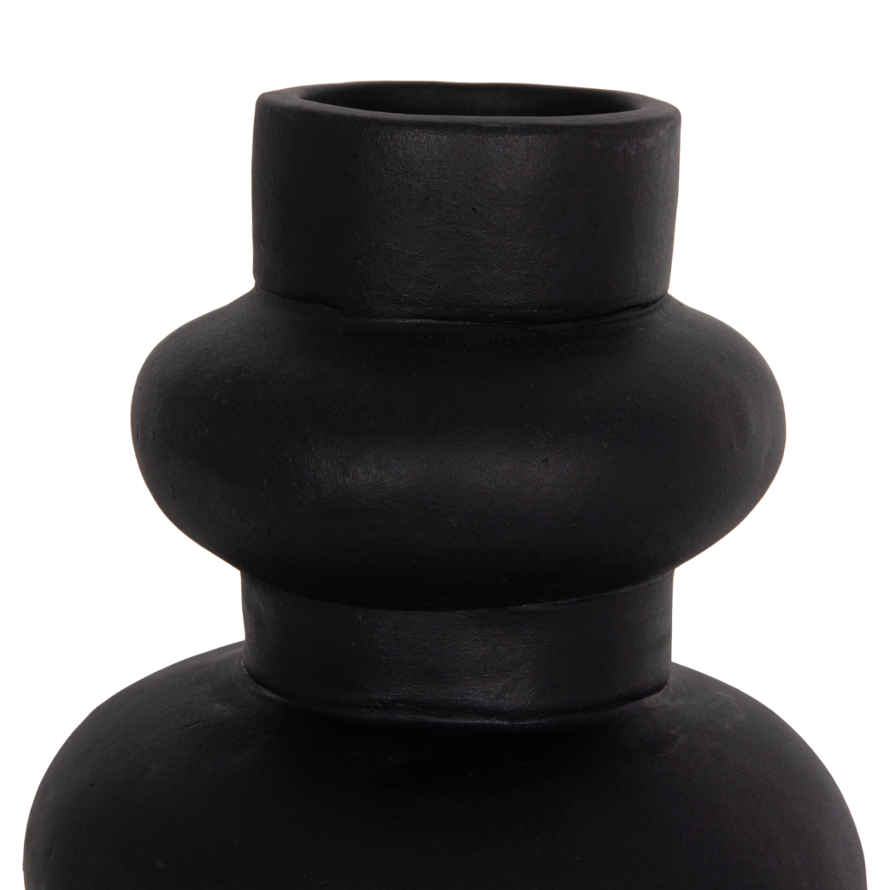 TABLE DECORATIVE VASE LEMA HM4664.01M TERRACOTA IN BLACK--Φ22x29Hcm. [5]